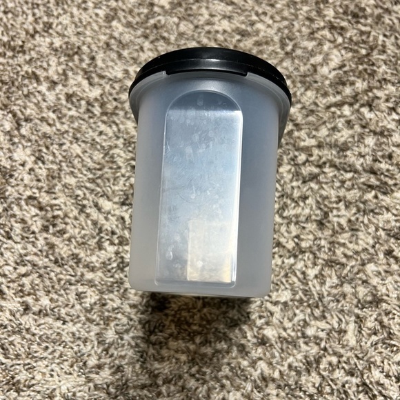 Tupperware Frosted Storage Container with Black Lid - Picture 3 of 5
